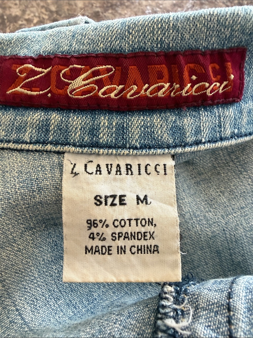 Z. Cavaricci Light Blue Denim Jean Jacket - Picture 5 of 5